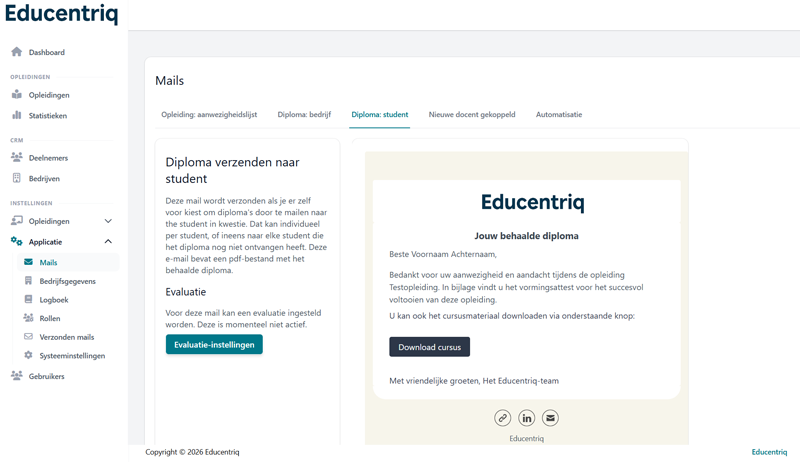 Geautomatiseerde communicatie overzicht